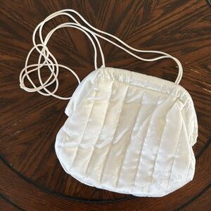 Elegant White Satin Women's Bag